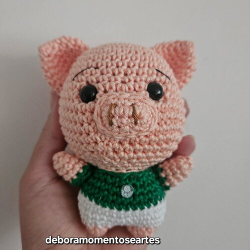 Porco Palmeirensi Amigurumi