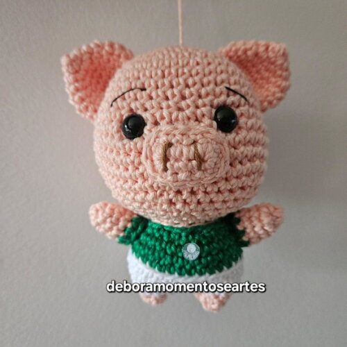 Porco Palmeirensi Amigurumi