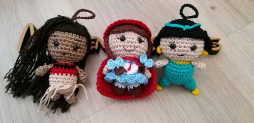 Princesas amigurumi bonequinho lembrancinhas