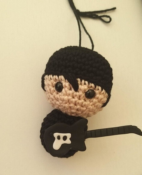 Rockeiro Amigurumi Bonequinho Lembrancinhas