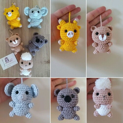 Safari Amigurumi Bonequinho Lembrancinha