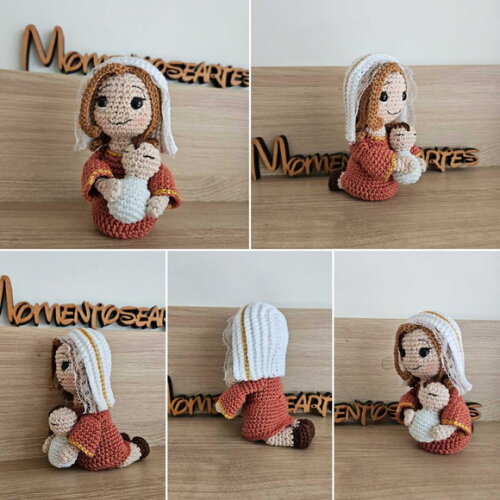 Sagrada Família Amigurumi -presépio Natal