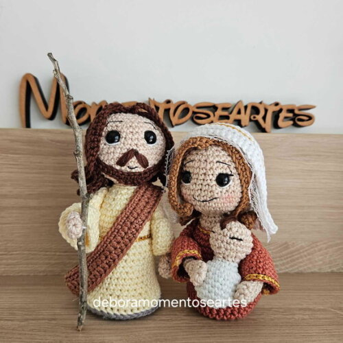 Sagrada Família Amigurumi -presépio Natal