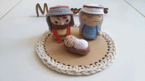 Sagrada Família Amigurumi -presépio Natal