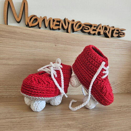 Sapatinho de Crochê para Bebês Patins