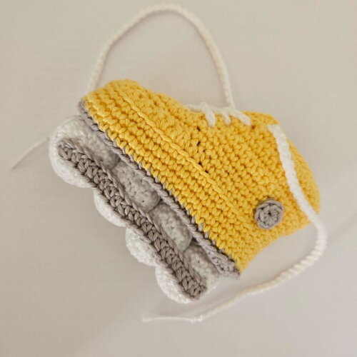 Sapatinho de Crochê para Bebês Patins