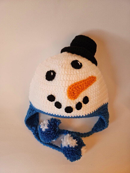 Touca de Croche Boneco de neve