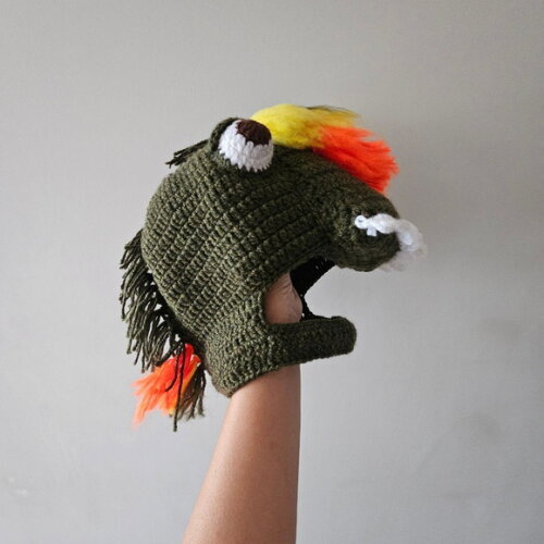 Touca De Croche Dino T-rex Dino Dana