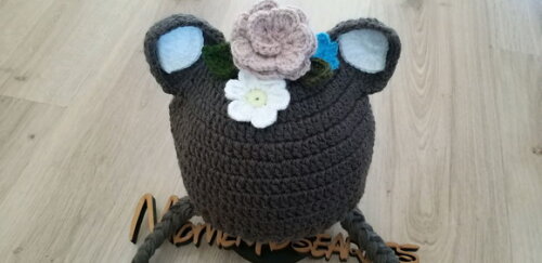 Touca de Croche gatinha charmosa