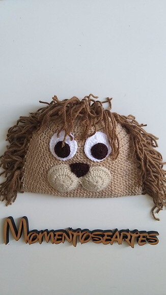 Touca de Croche Leão