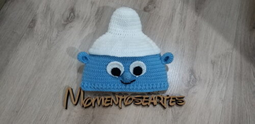 Touca de Croche smurf