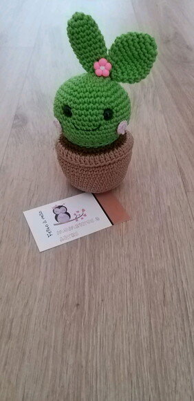 Vaso de Cacto Amigurumi Crochê