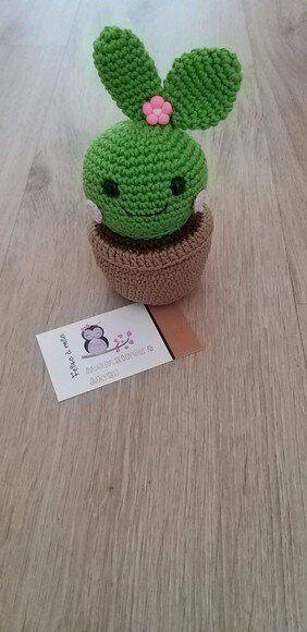 Vaso de Cacto Amigurumi Crochê