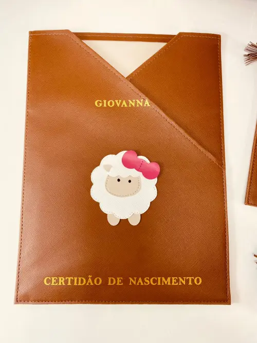 Porta Certidão de Nascimento personalizado