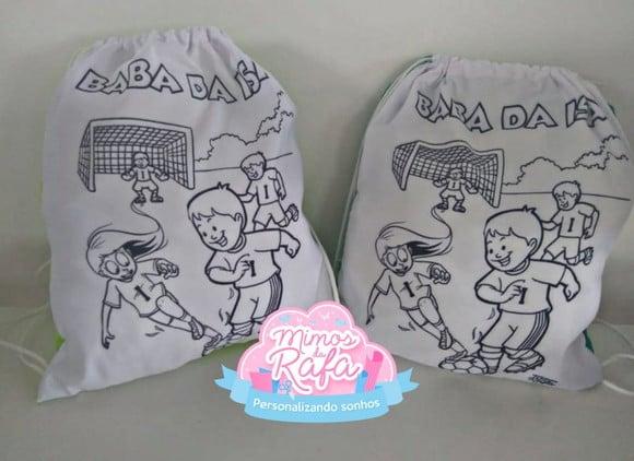 SACOMOCHILA FUTEBOL PARA COLORIR
