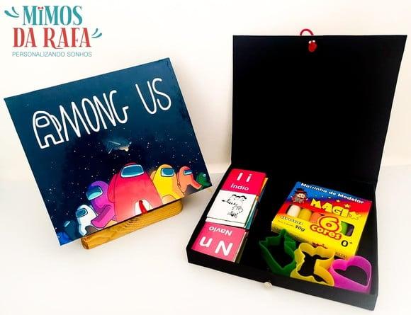 Caixa Cartonada com Massinha e Alfabeto Personalizada