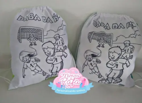 SACOMOCHILA FUTEBOL PARA COLORIR