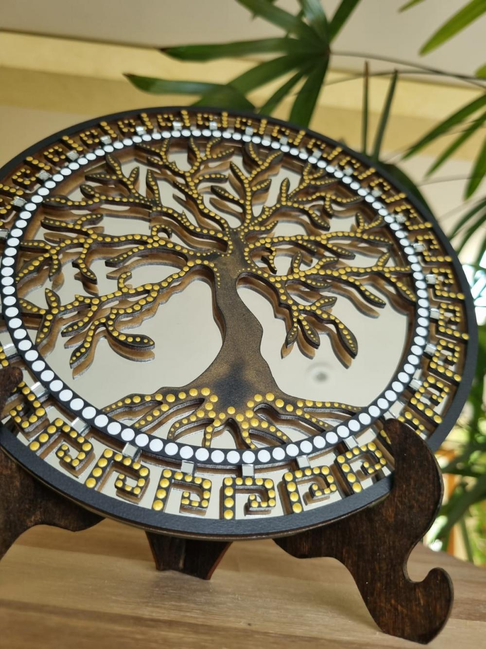 Mandala 3d arvore da Prosperidade com Espelho
