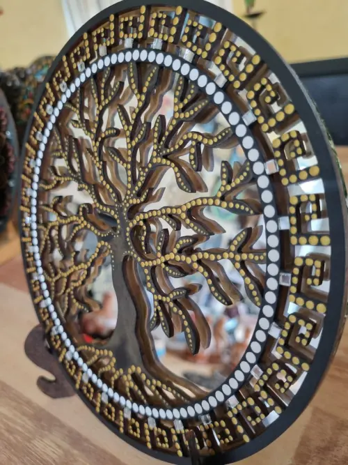 Mandala 3d arvore da Prosperidade com Espelho