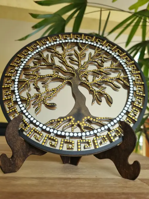 Mandala 3d arvore da Prosperidade com Espelho