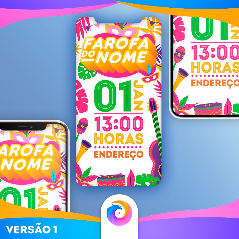 Farofa Gkay Carnaval - Convite Digital