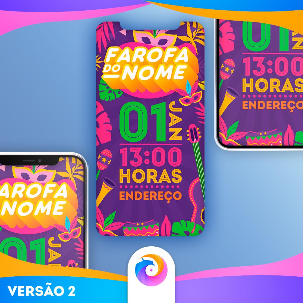 Farofa Gkay Carnaval - Convite Digital