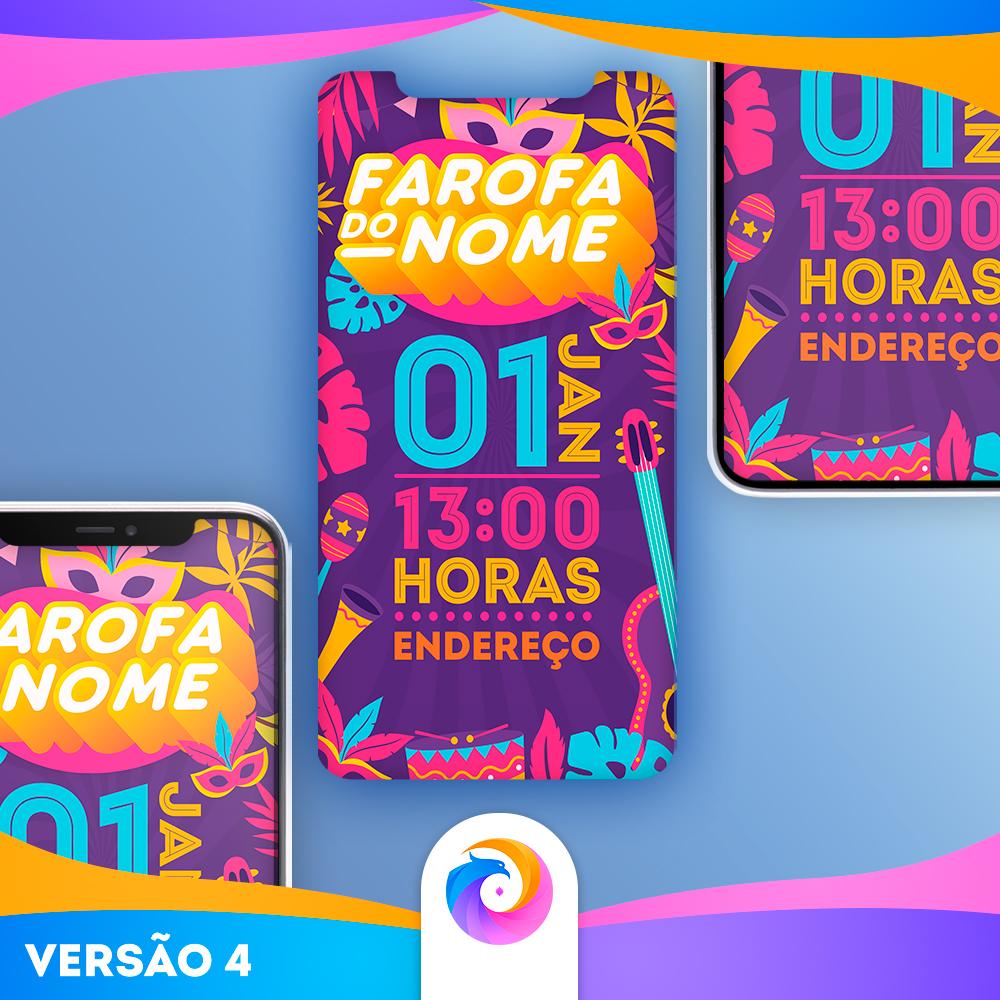 Farofa Gkay Carnaval - Convite Digital