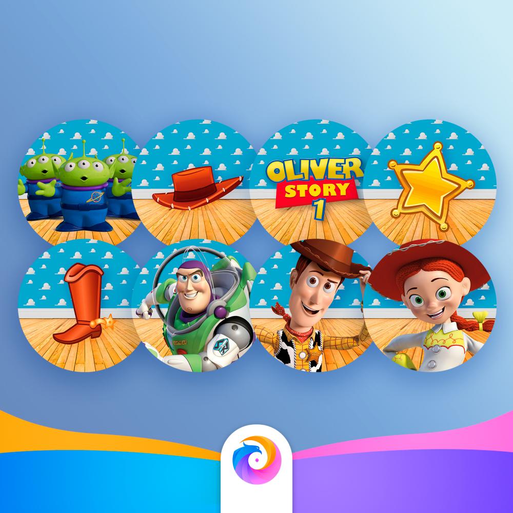 Toy Story - Kit 6 Rótulos