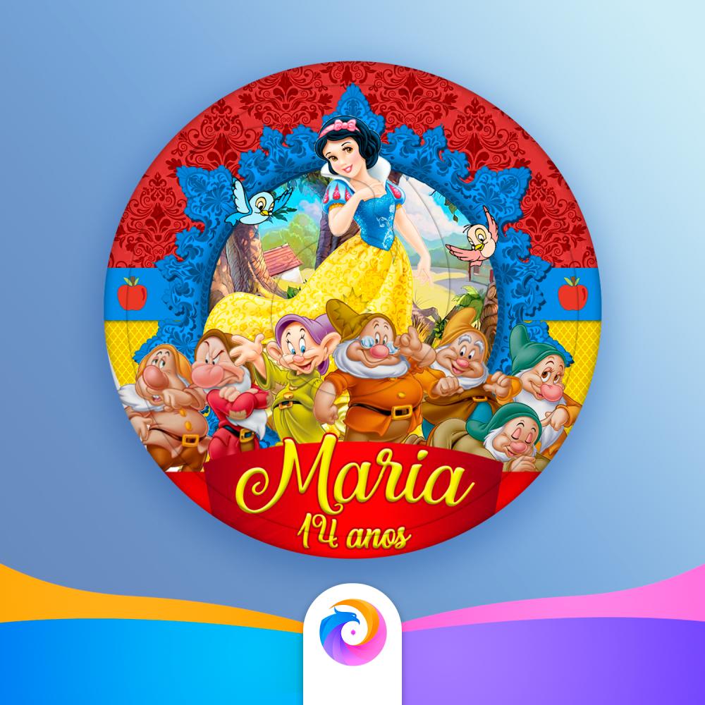 Branca De Neve - Rótulo Redondo