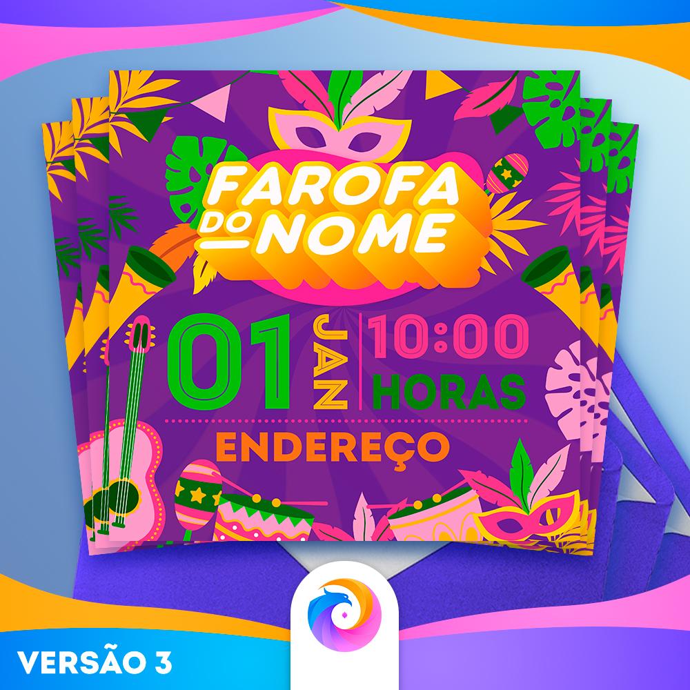 Farofa Carnaval Gkay - Convite