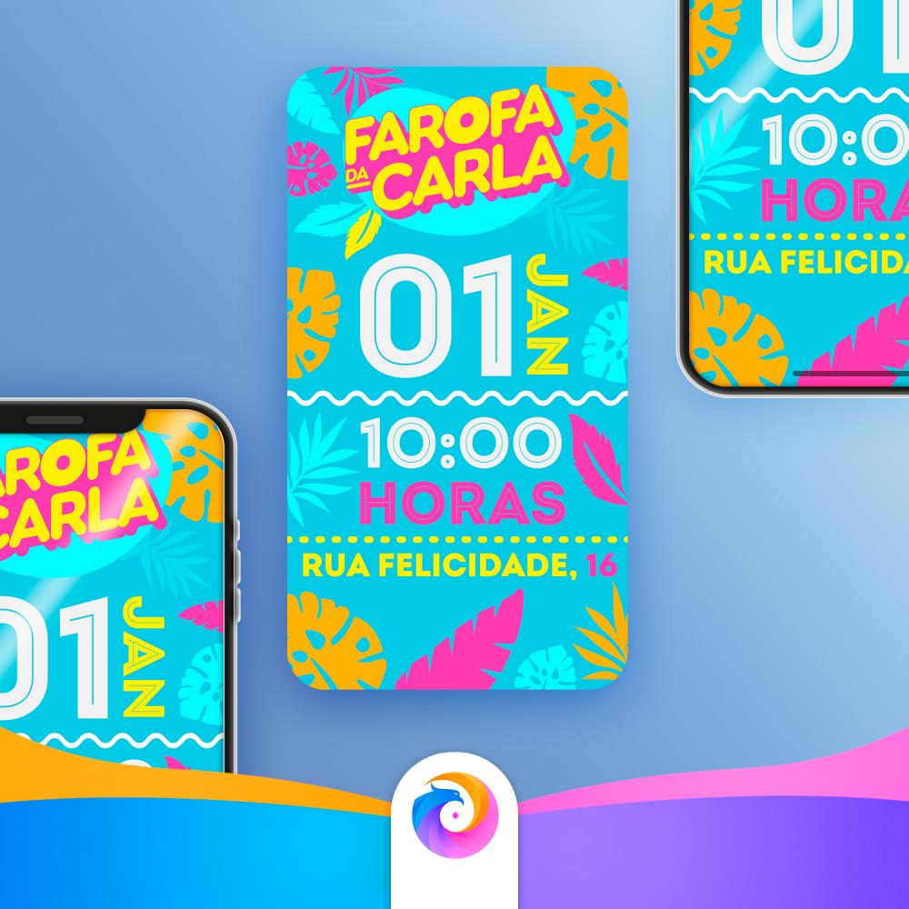 Farofa Da GKAY (Azul) - Convite Mobile