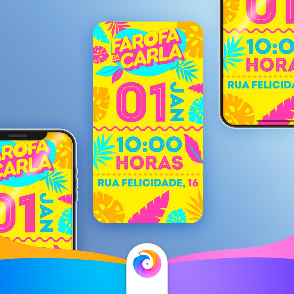 Farofa Da Gkay (Amarelo) - Convite Mobile