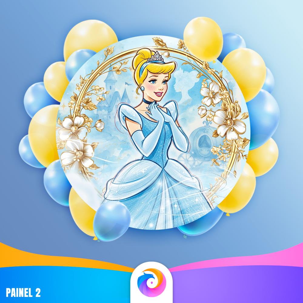Cinderela - Painel Redondo
