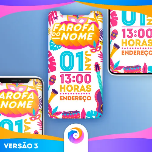 Farofa Gkay Carnaval - Convite Digital