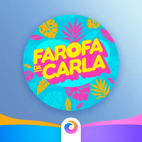 Farofa Da GKAY (Azul) - Rótulo Redondo