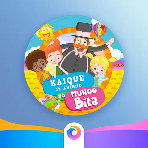 Mundo Bita - Rótulo Redondo