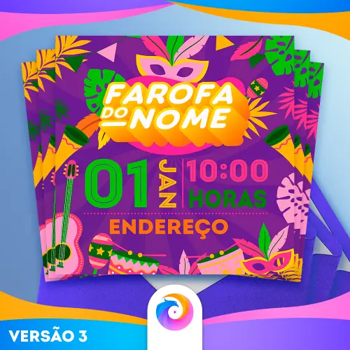 Farofa Carnaval Gkay - Convite