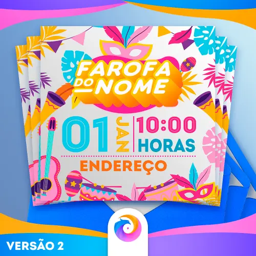 Farofa Carnaval Gkay - Convite