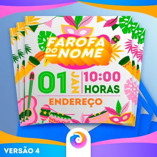 Farofa Carnaval Gkay - Convite