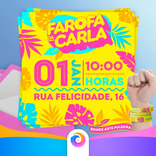 Farofa Da GKAY - Convite