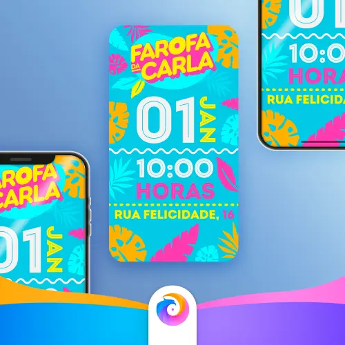 Farofa Da GKAY (Azul) - Convite Mobile