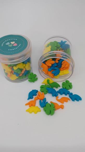 50 Micro Confeitos de Açúcar Dinossauro para Decorar Doces