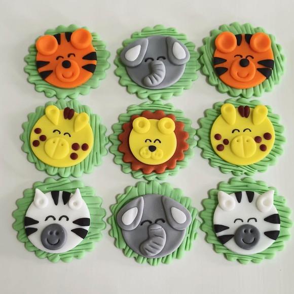 10 Apliques 5cm Safari para Decorar Doces