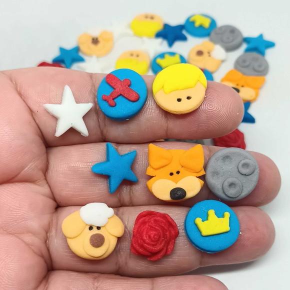 40 Mini Confeitos de Açúcar Pequeno Principe