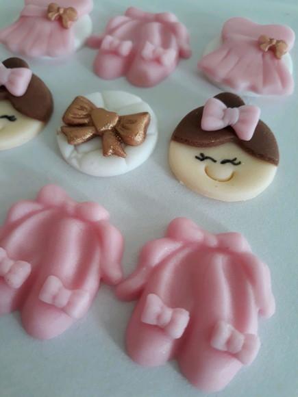 10 Apliques 3 cm para Doces Bailarina