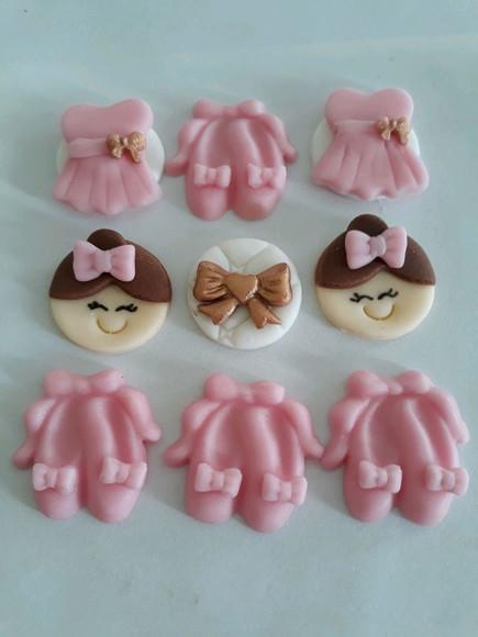 10 Apliques 3 cm para Doces Bailarina