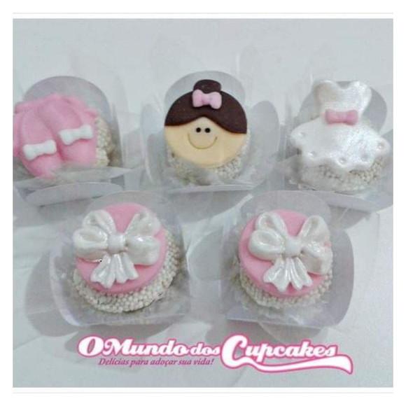 10 Apliques 3 cm para Doces Bailarina
