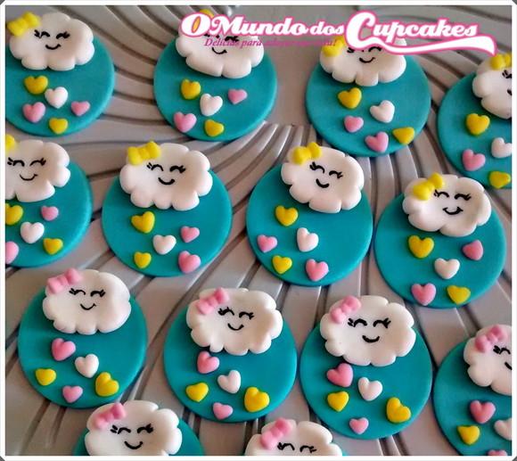 10 Apliques 5 cm Chuva de Amor