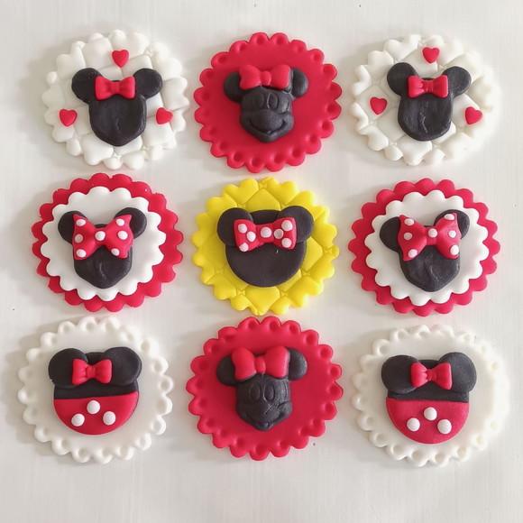 10 Apliques 5cm Para Pirulitos Minnie