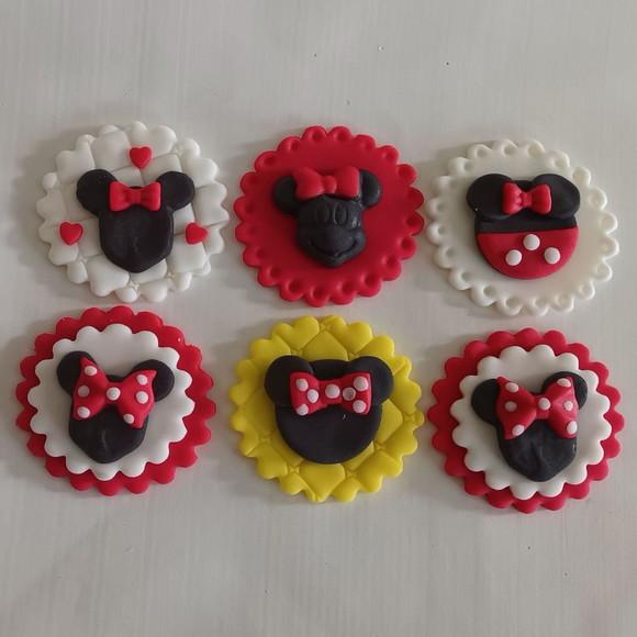 10 Apliques 5cm Para Pirulitos Minnie
